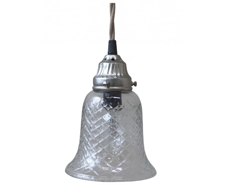 Závěsné ručně vyrobené světlo se skleněným stínidlem Sione - Ø 14*19cm/ E14 / 40W