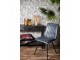 Modro-šedá kožená jídelní židle Hrine - 48*64*89 cm