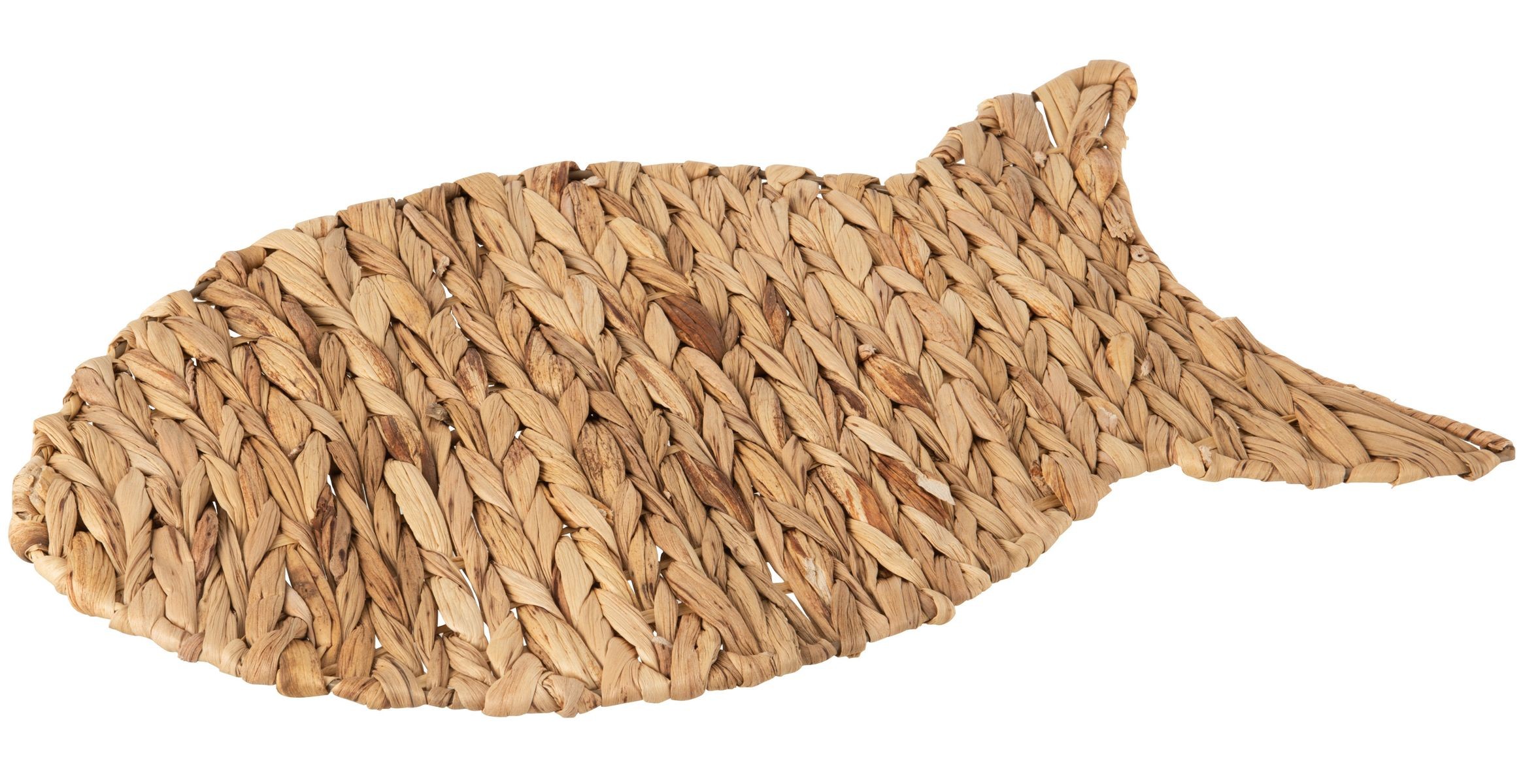 Přírodní pletené prostírání z listů ve tvaru ryby - 48*1,5*32cm J-Line by Jolipa
