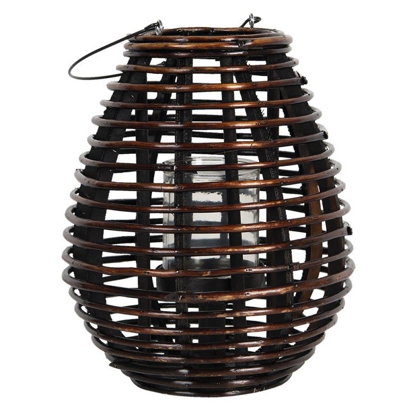 Přírodní závěsná lucerna Eudo – Ø 29*35 cm