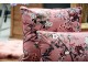 Růžový sametový polštář s květy Luisa roze- 30*50cm