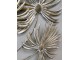 Bronzová antik kovová nástěnná dekorace květy Virei - 78*4*92 cm