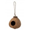 Závěsná ptačí budka kokosový ořech - 14*14*27 cm Barva: přírodní hnědáMateriál: kokosový ořech