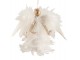 Závěsná ozdoba andílek z bílých peříček - 17*8*12 cm