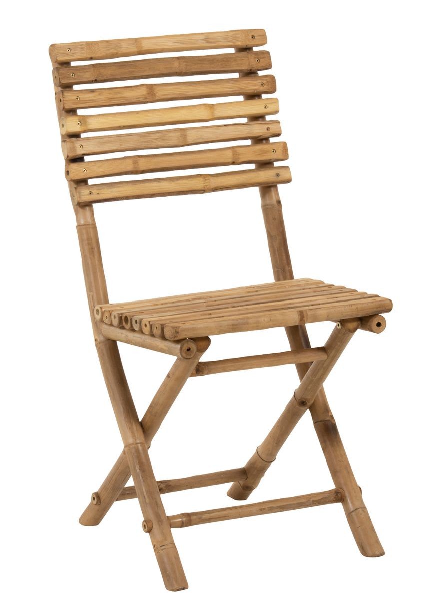 Přírodní bambusová skládací židle Bamboo Pliable - 54*45*85cm J-Line by Jolipa