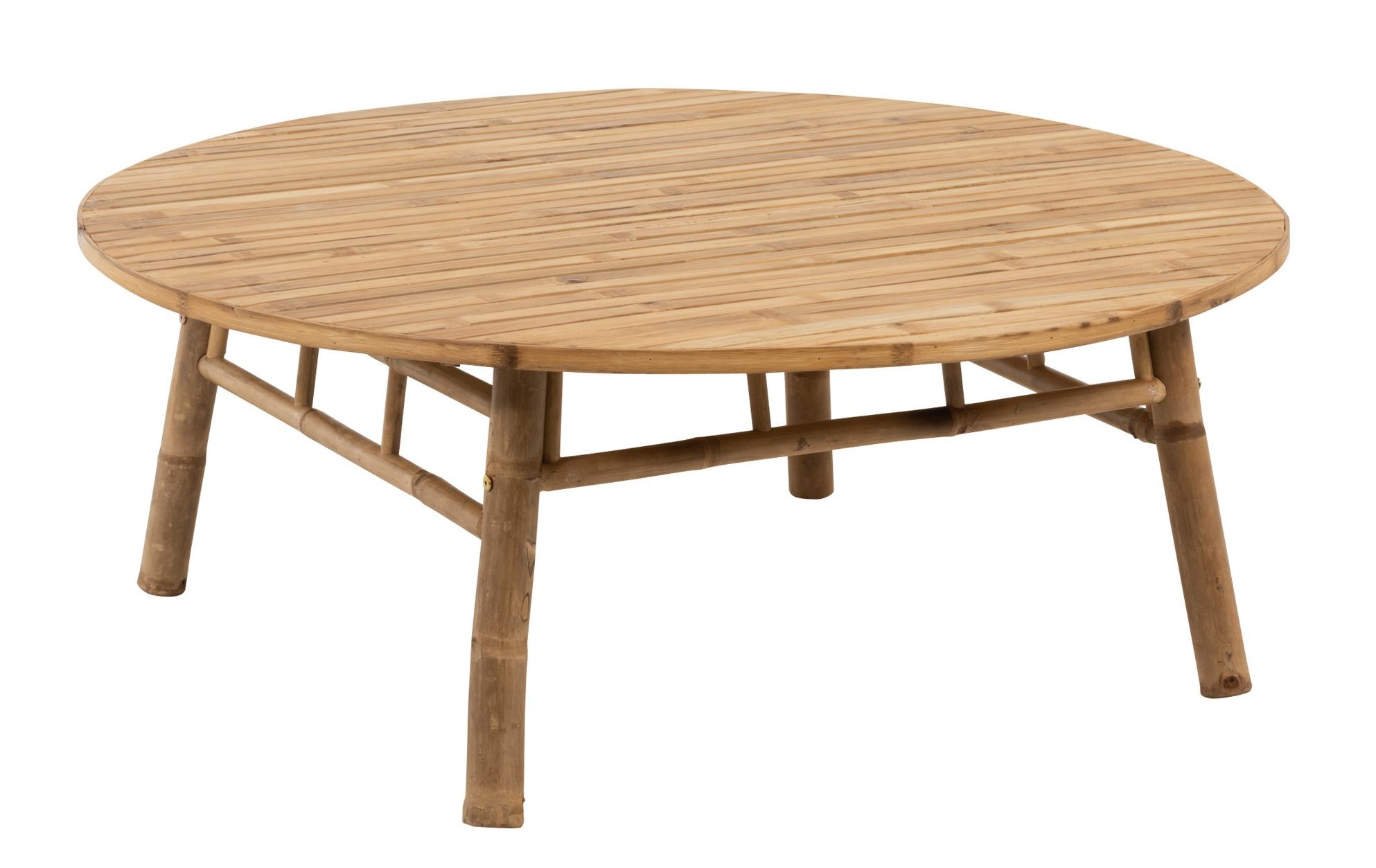 Přírodní bambusový kulatý konferenční stůl Bamboo Pliable - Ø 120*46cm J-Line by Jolipa
