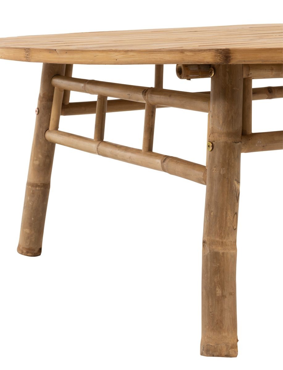 Přírodní bambusový kulatý konferenční stůl Bamboo Pliable - Ø 120*46cm