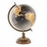 Černo-hnědý dekorativní glóbus na dřevěném podstavci Globe- 22*22*37 cmBarva: černá/hnědáMateriál: kov/dřevoHmotnost: 0,712 kg