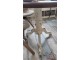 Hnědo-krémový antik dřevěný kulatý jídelní stůl Faminé - Ø 80*72 cm