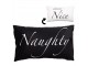 Bílo-černý povlak na polštář Naughty a Nice z Black&White X-Mas - 30*50 cm