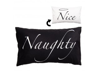 Povlak na polštář s nápisy Naughty a Nice z Beautiful Christmas - 30*50 cm