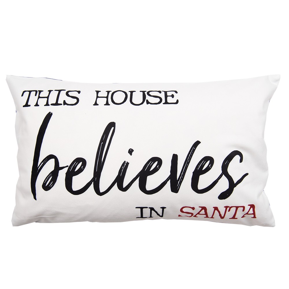 Povlak na polštář s nápisem Believes in Santa z Beautiful Christmas - 30*50 cm