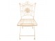 Béžovo-hnědá antik kovová židle s ornamentem - 52*48*99 cm