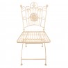 Béžovo-hnědá antik kovová židle s ornamentem - 52*48*99 cm Barva: béžovo-hnědáMateriál: kovHmotnost: 4 kg