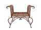 Hnědo-rezavá kovová dekorační zahradní židle - 76*41*71 cm