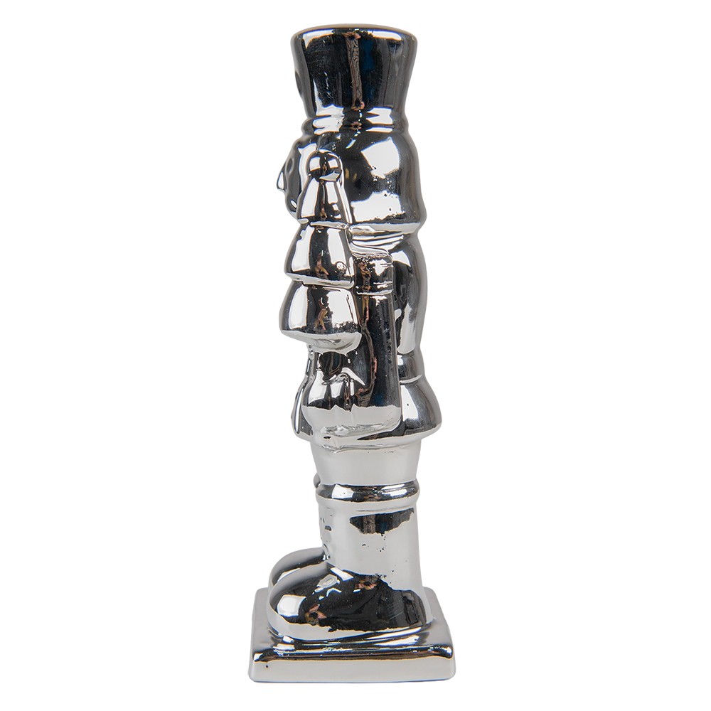 Dekorace louskáček Stříbrný 6*6*19 cm - 6*6*19 cm