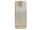 Béžový porcelánový domek s LED světýlky - 5*5*12 cm