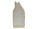 Béžový porcelánový domek s LED světýlky - 5*5*12 cm