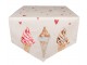 Béžový bavlněný běhoun na stůl se zmrzlinou Frosty And Sweet - 50*160 cm