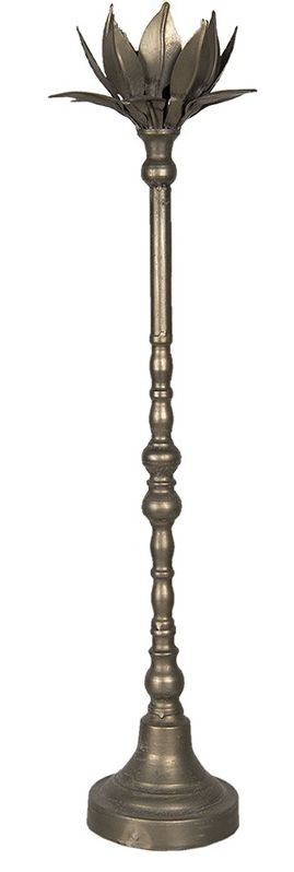 Bronzový antik kovový svícen Onfroi – Ø 17*66 cm Clayre & Eef