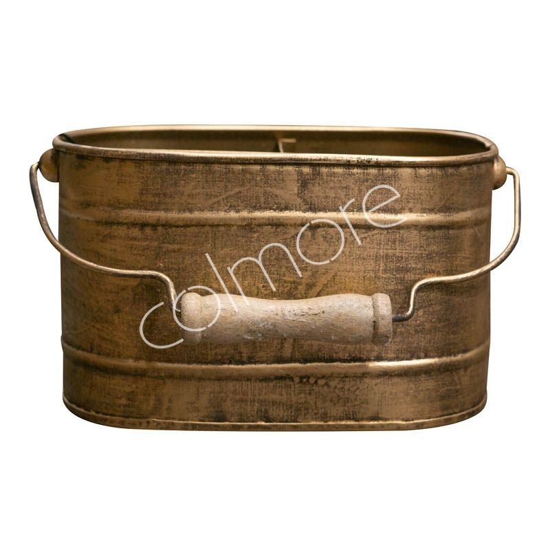 Měděný antik plechový příborník s patinou Gione - 19*10*12cm  Colmore by Diga