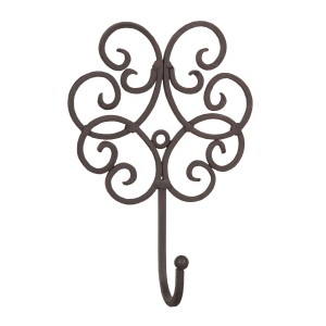 Věšák ornament tmavý - 13*5*19 cm