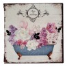 Vintage nástěnná kovová cedule Bain au Printemps - 30*30 cm
Barva: krémová antik, multiMateriál: kov