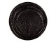 3ks černý kovový dekorativný podnos/ tác - Ø 40*2 / Ø 35*2 / Ø 29*2 cm