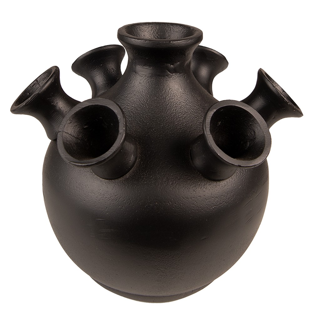 Černá kovová váza Drao - Ø 20*17 cm Clayre & Eef