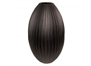 Černá kovová váza - Ø 24*39 cm