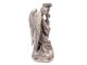 Béžovo-šedý antik svícen Anděl- 15*14*29 cm