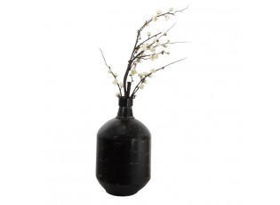 Černá kovová dekorační váza s odřením Tinn - Ø 24*45 cm