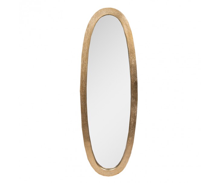 Zlaté antik nástěnné oválné zrcadlo - 33*2*99 cm