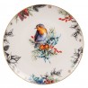 Porcelánový dezertní talíř s vánočním motivem ptáčka - Ø 21*2 cm Barva: multiMateriál: porcelánHmotnost: 0,276 kg