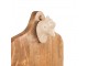 Hnědé dřevěné prkénko s ozdobou Chick Bei - 29*21*5 cm