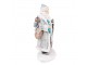 Šedo-modrá dekorace Santa s holí a šášulou - 11*9*21 cm