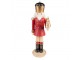 Dekorace Louskáček v červeném obleku se s tromkem - 13*11*38 cm