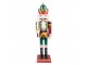 Vánoční dekorace socha Louskáček v červeno-zeleném - 9*7*30 cm