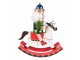 Vánoční dekorace socha Louskáček na houpacím koni - 24*7*29 cm