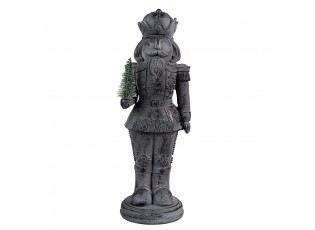Dekorace louskáček s vánočním stromečkem Šedá 13*10*32 cm - 12*10*32 cm