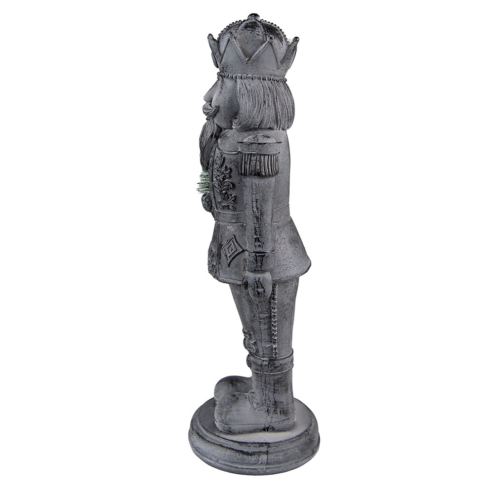 Dekorace louskáček s vánočním stromečkem Šedá 13*10*32 cm - 12*10*32 cm