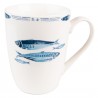 Porcelánový hrnek s rybkami  Fish Blue - 12*9*11 cm / 330 mlBarva: bílá/ modráMateriál: porcelánHmotnost: 0,274 kg