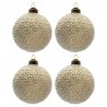 Zlato -stříbrná vánoční koule (sada 4ks) - Ø 9cm Barva: zlato-stíbrnáMateriál: skloHmotnost: 0,133 kg