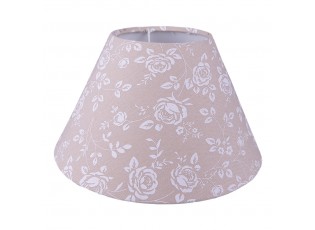 Béžové stínidlo lampy s květy růží - Ø 26*15 cm / E27