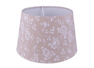 Béžové stínidlo lampy s květy růží - Ø 26*16 cm / E27