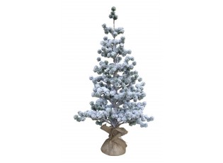 Zasněžený vánoční stromek v jutě Cedar snow - 90cm