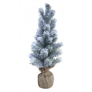 Zasněžený vánoční stromek v jutě Fleur Fir Snow - 45cm