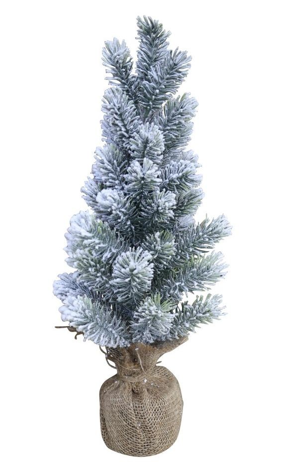 Zasněžený vánoční stromek v jutě Fleur Fir Snow - 45cm