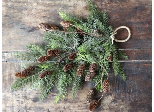 Vánoční závěsná větvička se šiškami Fir Branch - 50cm