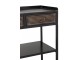Černý antik kovový konzolový stůl se šuplíky Valio Black - 75*38*84cm